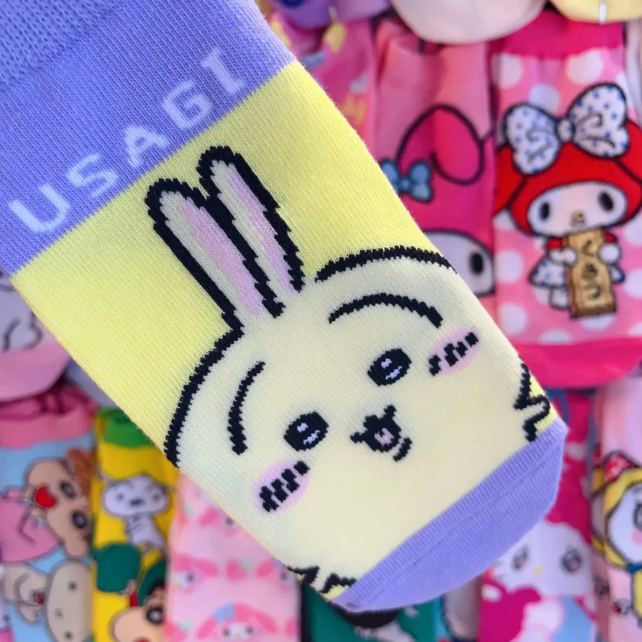 Japanese Cartoon Chiikawa Short Boot Socks | Kawaii Colourful Comic Style - Chiikawa Hachiware Usagi Momonga Kurimanju