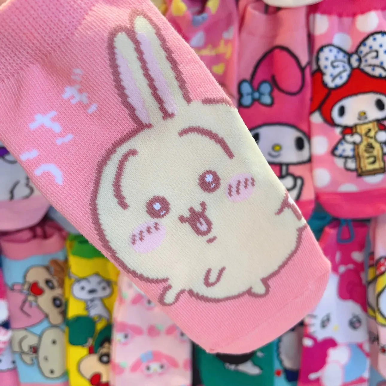 Japanese Cartoon Chiikawa Short Boot Socks | Kawaii Colourful Comic Style - Chiikawa Hachiware Usagi Momonga Kurimanju