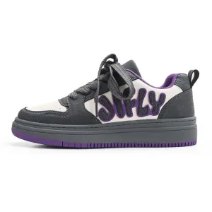 Jifffly Unisex Skateboarding Shoes, Black/Grey/Purple