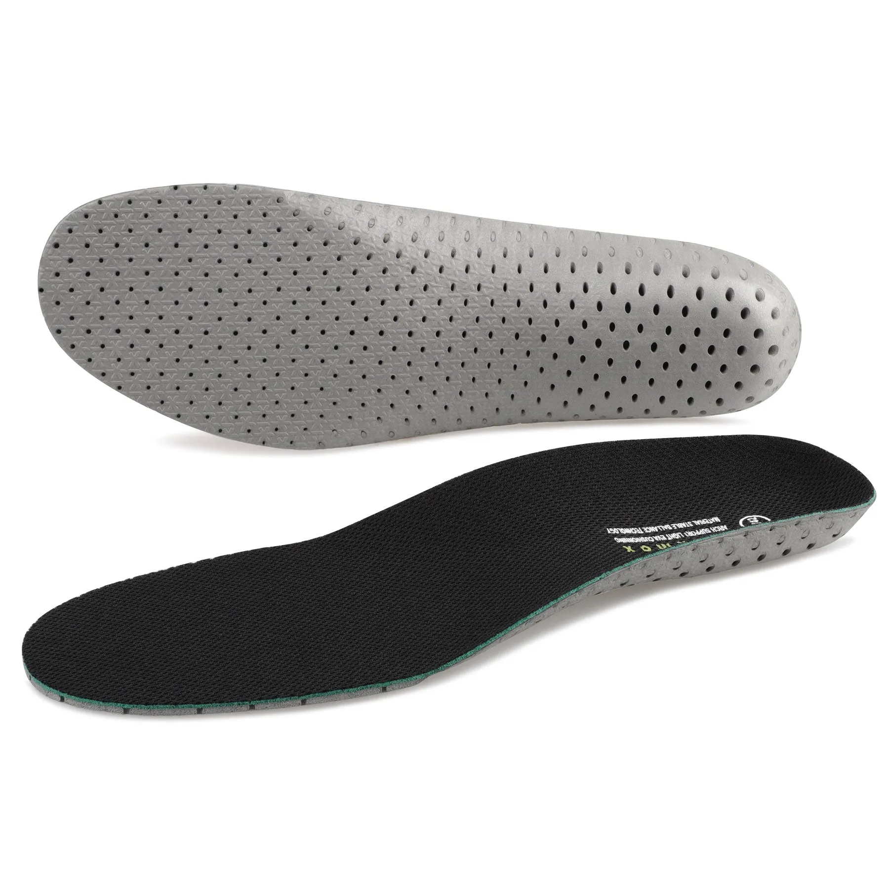 Knixmax Sports Insoles Black Arch Support Full Length Orthotic Inserts for Men Women