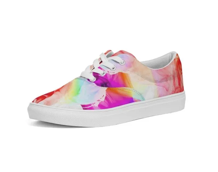 Lace-up Sneakers for Girls. Casual Low Tops Canvas Shoes for Women. WickedYo