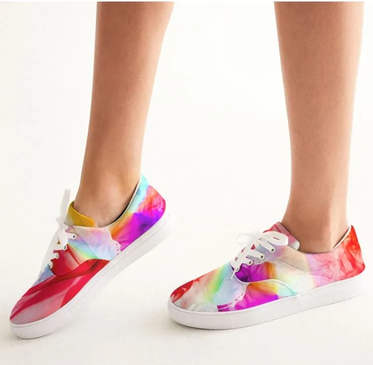 Lace-up Sneakers for Girls. Casual Low Tops Canvas Shoes for Women. WickedYo