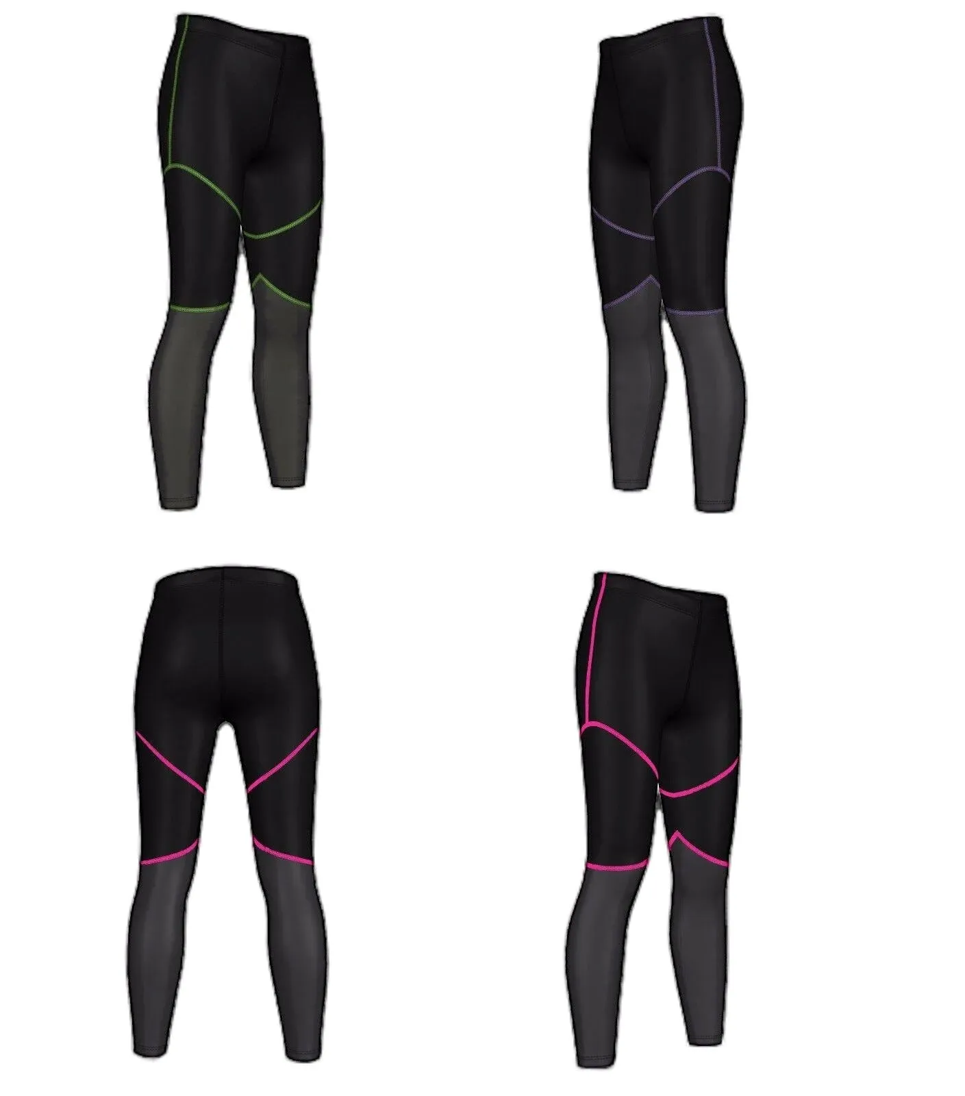 Ladies Womens Black Blue Pink Green Compression Leggings Pants Running Skins