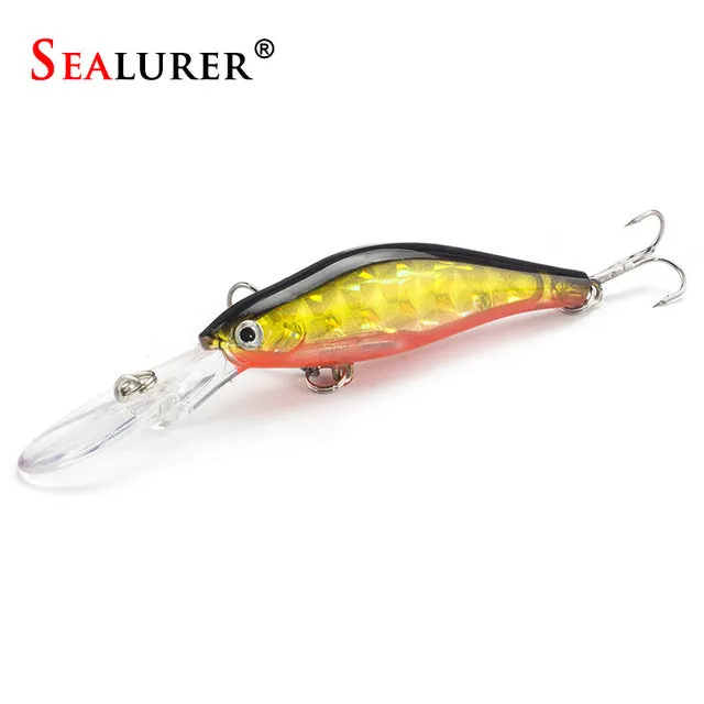 Laser Sinking Slowly Minnow Fishing Lure 9CM 7.2G Wobbler Artificial Fly Fishing Hard Bait Carp Crankbait Fishing Tackle 1PCS