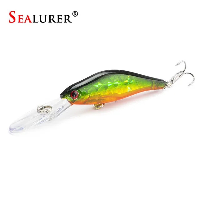 Laser Sinking Slowly Minnow Fishing Lure 9CM 7.2G Wobbler Artificial Fly Fishing Hard Bait Carp Crankbait Fishing Tackle 1PCS