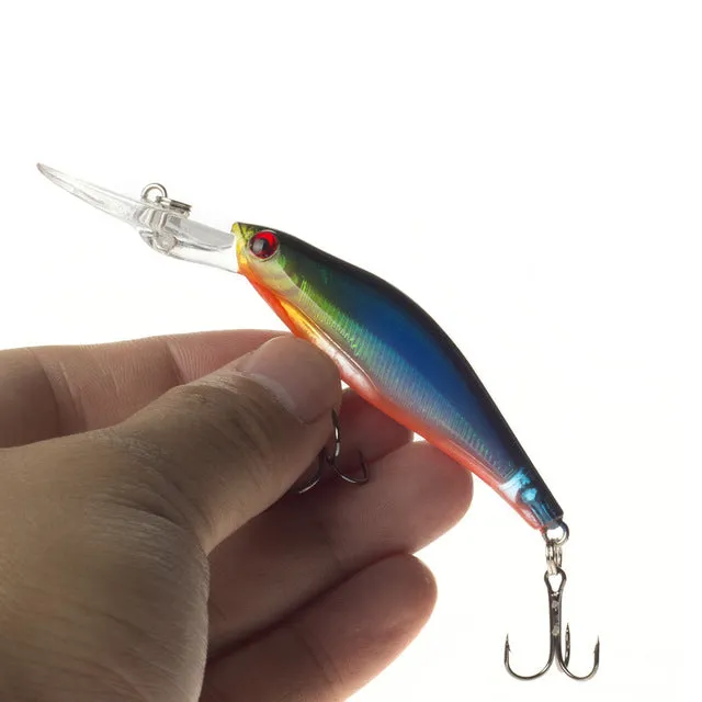 Laser Sinking Slowly Minnow Fishing Lure 9CM 7.2G Wobbler Artificial Fly Fishing Hard Bait Carp Crankbait Fishing Tackle 1PCS