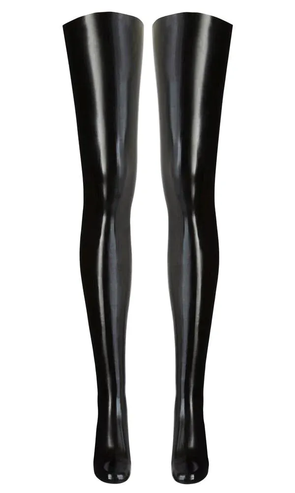 Latex Black Stockings