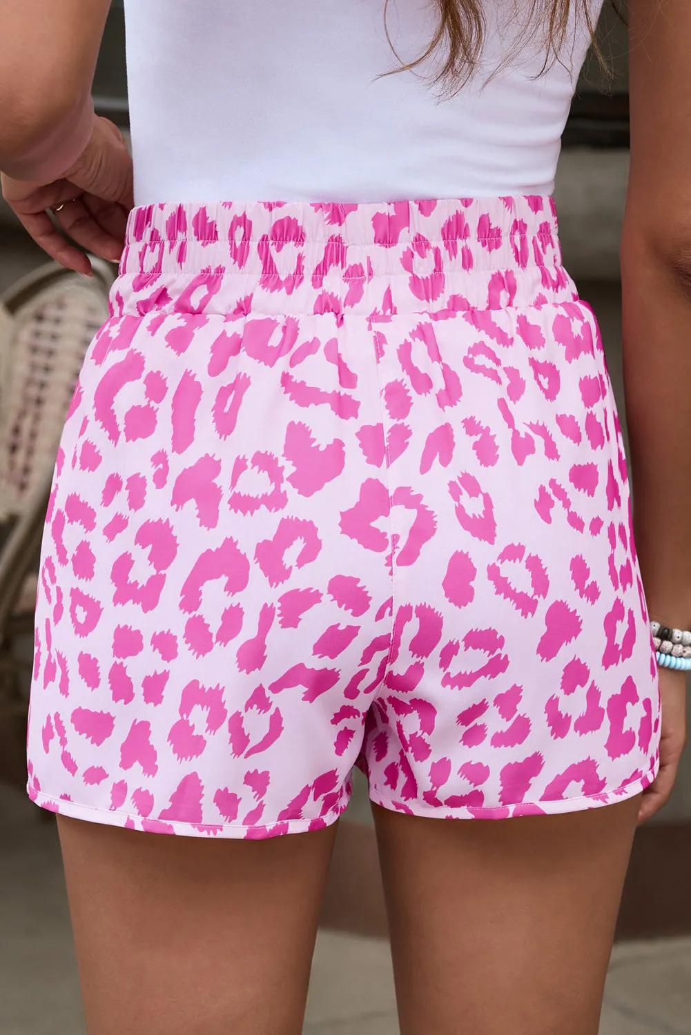 Leopard High Waisted Athletic Shorts