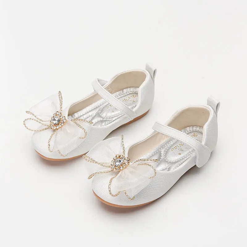 Little Gigglers World Spring Cute Bow Soft Sole Girl Shoes