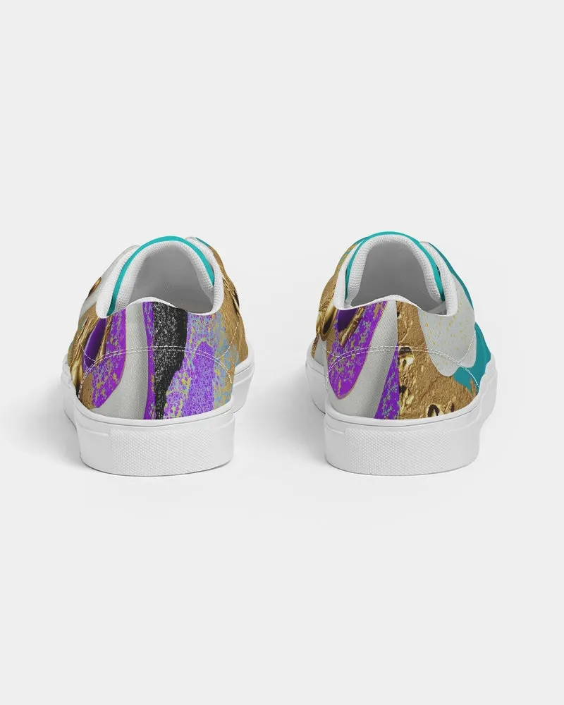 Low Top Custom Sneakers for Girls. "Artz" Casual Lace Up Printed Canvas Shoes for Women. WickedYo.