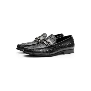 LuxeCroco Exotic Leather Oxford Loafers