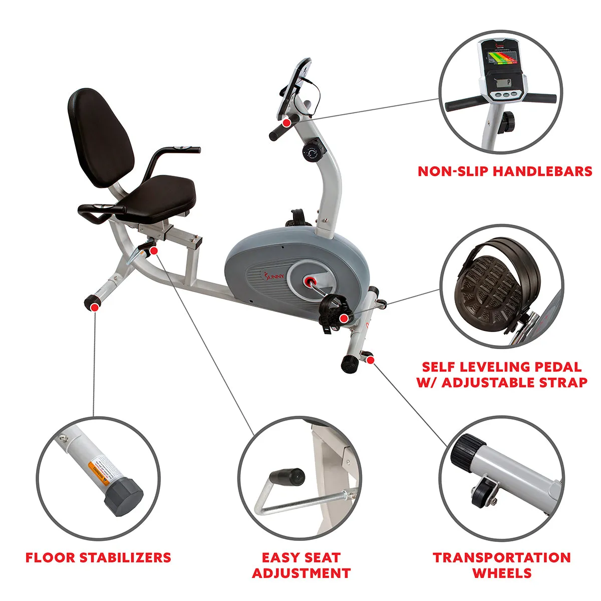 Magnetic Recumbent Exercise Bike