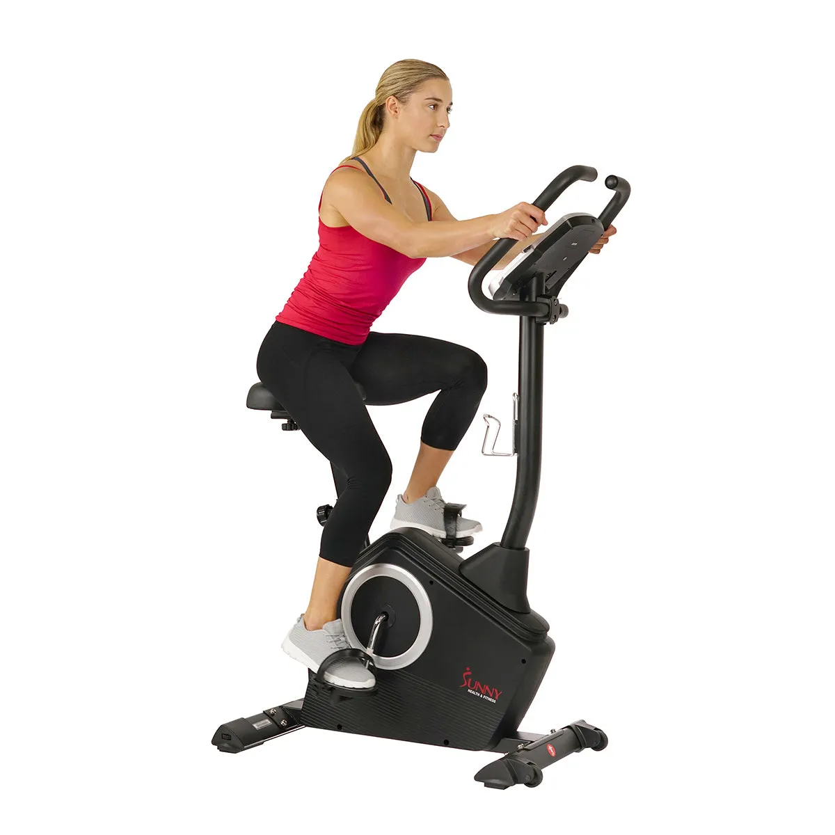 Magnetic Upright Programmable Exercise Bike w/ Heart Rate Monitor