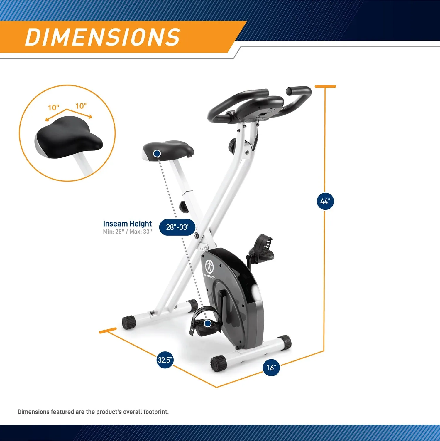 Marcy Foldable Upright Exercise Bike  Marcy NS-652