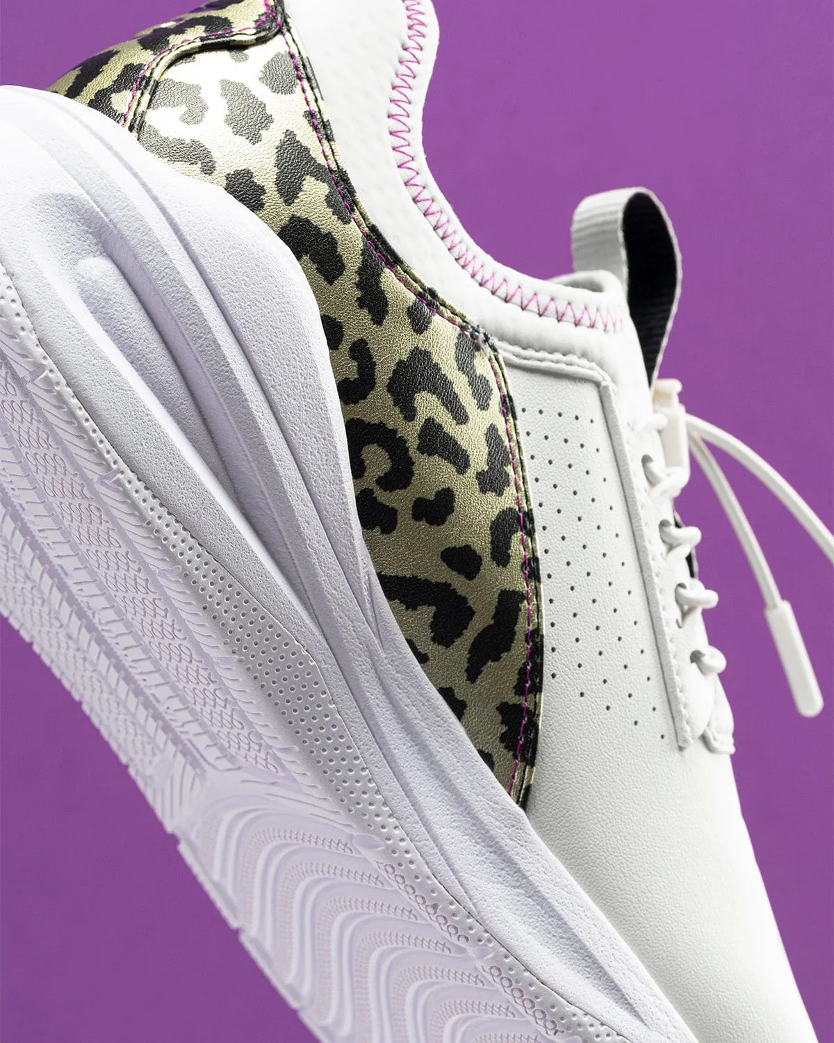 Men's Classic - White / Gold Leopard