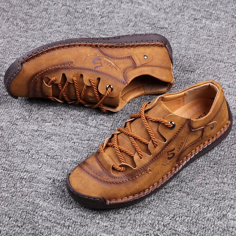 Men's Driving Leather Walking Handmade Shoes | 9931