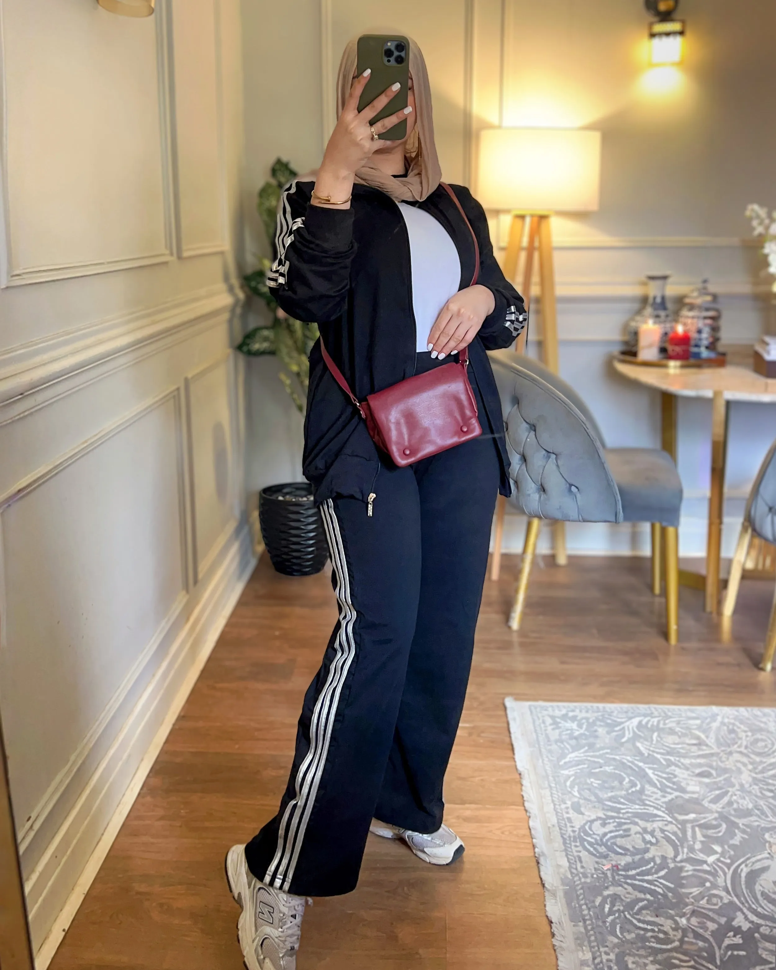 Metallic Striped Tracksuit