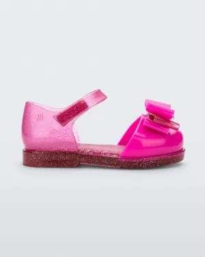 Mini Melissa Barbie Glitter Pink Shoes