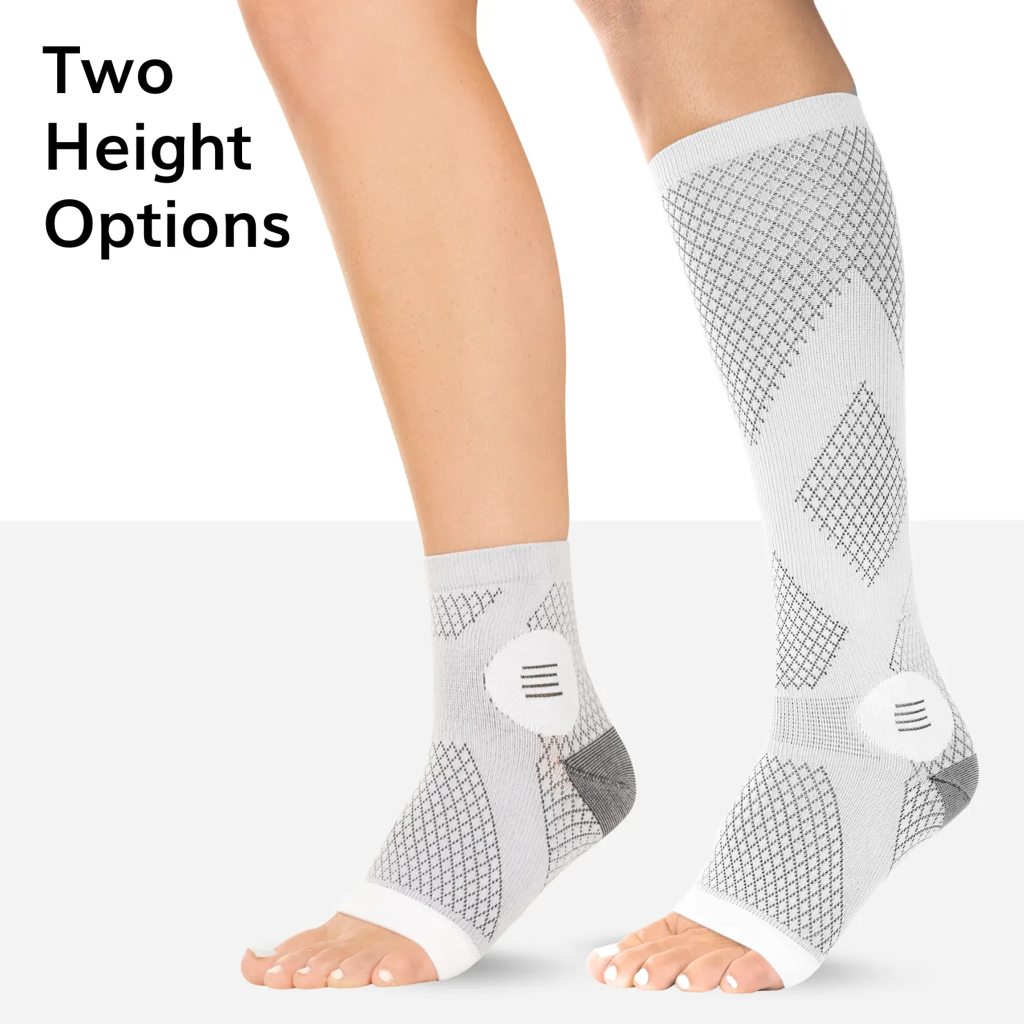 Neuropathy Socks | Compression Toeless Foot Pain Relief Sleeves for Diabetics and Peripheral Treatment (Pair)