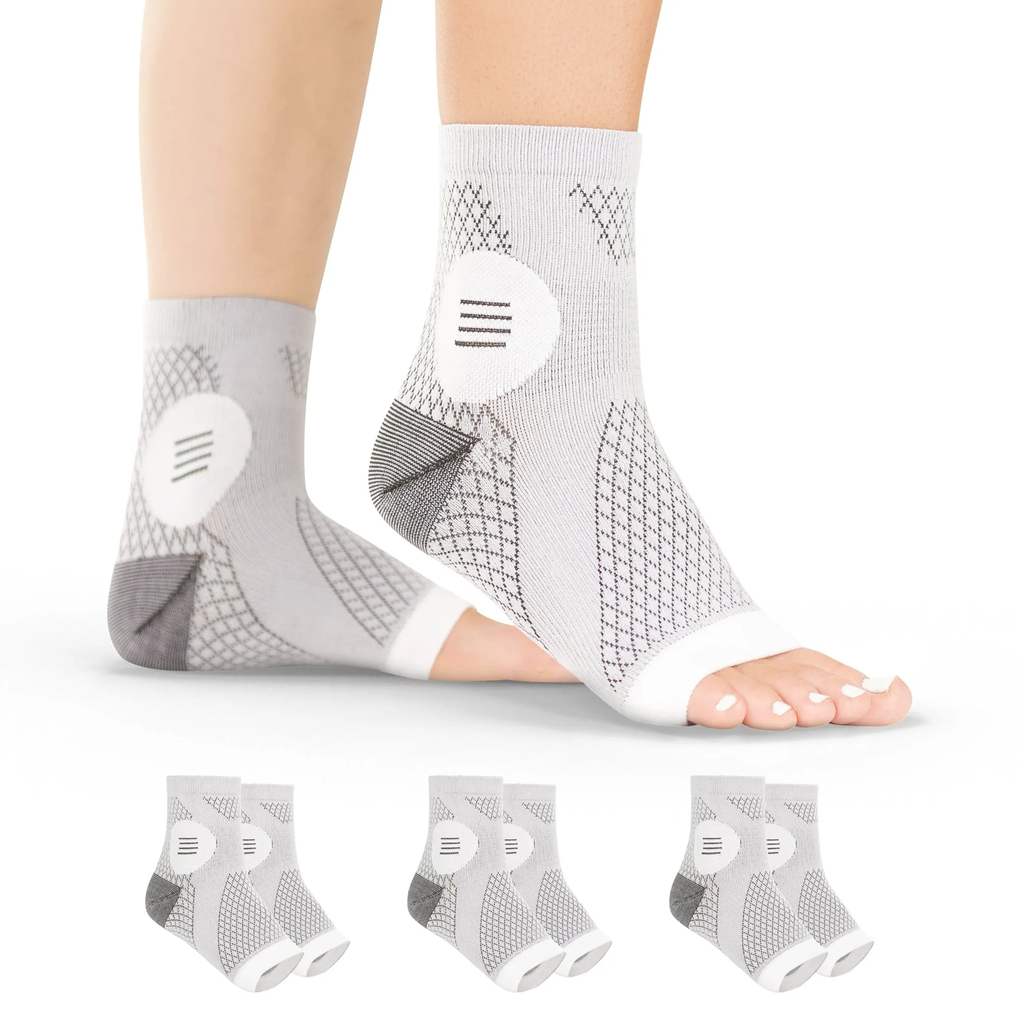 Neuropathy Socks | Compression Toeless Foot Pain Relief Sleeves for Diabetics and Peripheral Treatment (Pair)