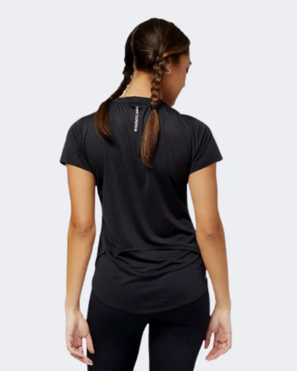 New Balance Accelerate Short Sleeve Women Running T-Shirt Black Wt23222-Bk