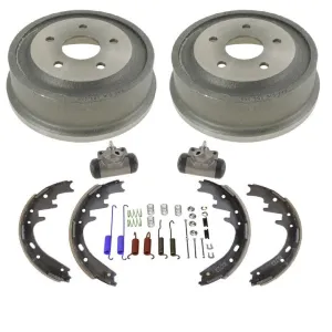 New Rear Drums Shoes Wheel Cylinders Spring Kit for Dodge Ram 1500 Pick Up 00-01