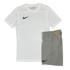 Nike Dri-Fit Tshirt / Shorts Set - White / Grey