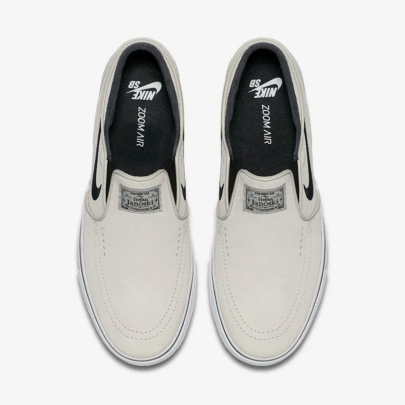 Nike Shoes SB Zoom Stefan Janoski Slip-On - Light Bone/Black-White-Black