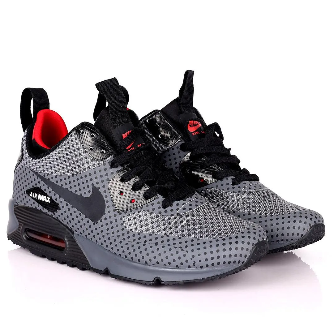 NK Max 90 Mid WNTR Black Dotted Design Sneakers