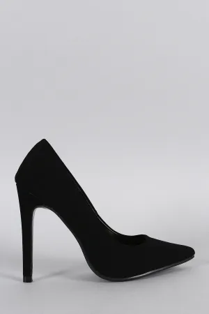 Nubuck Pointy Toe Pump