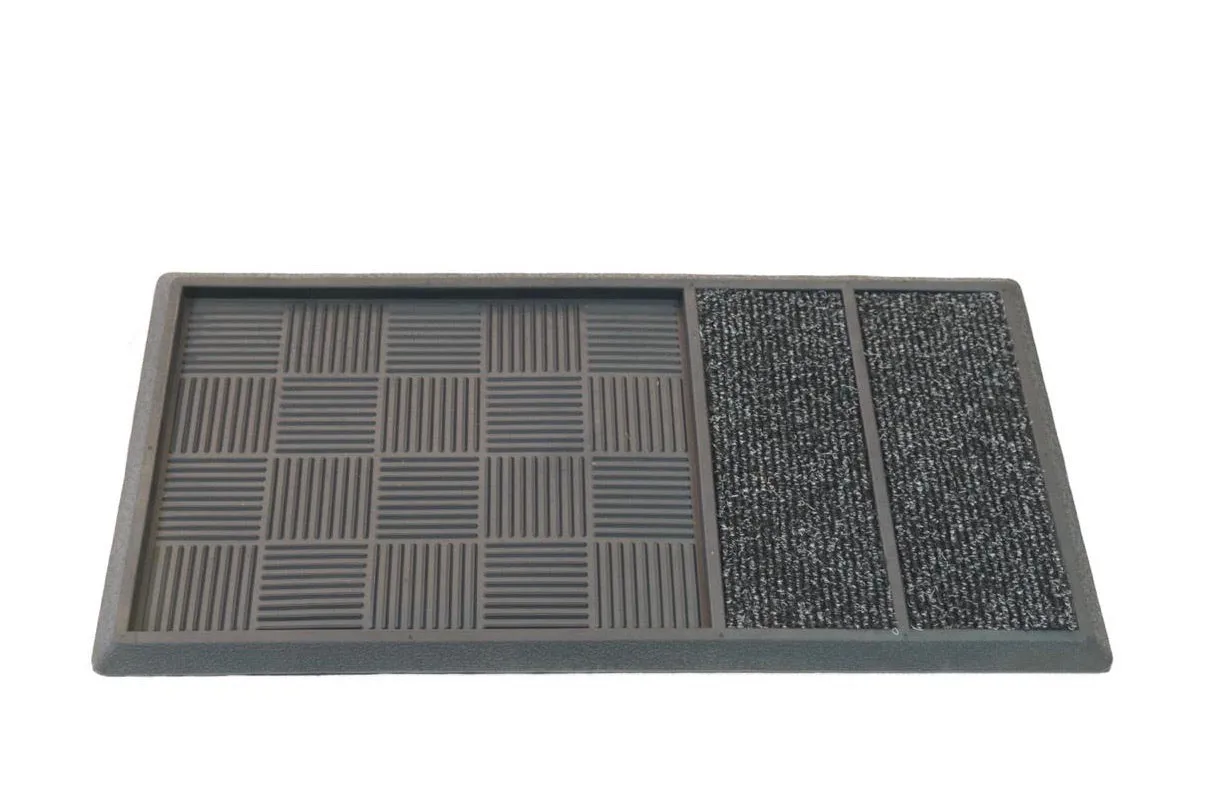 OnlyMat Sanitize Rubber Tray Mat with Wet and Quickdry Area - Indoor / Outdoor, Waterproof