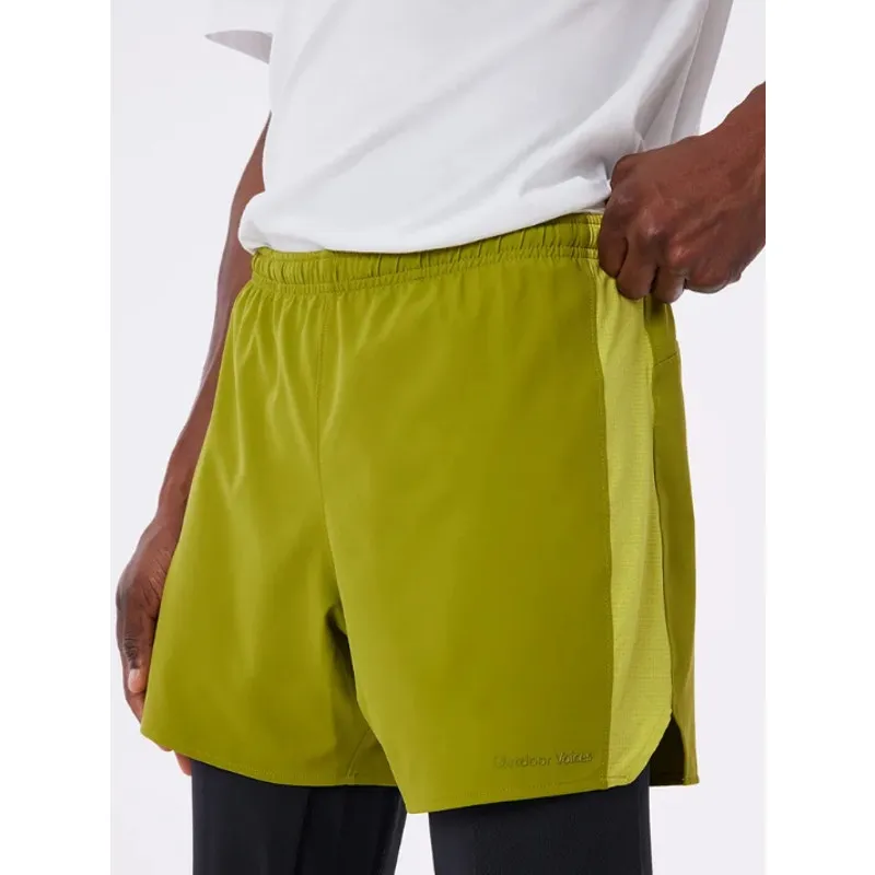 OUTDOOR VOICES Men's High Stride 5" Short XS Green Lined Lightweight Pockets NWT