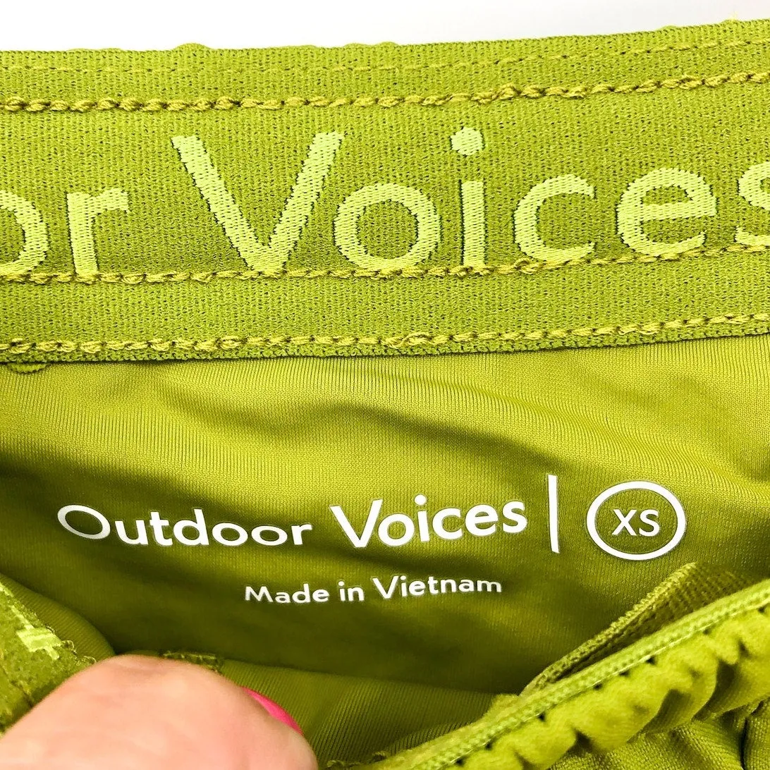 OUTDOOR VOICES Men's High Stride 5" Short XS Green Lined Lightweight Pockets NWT