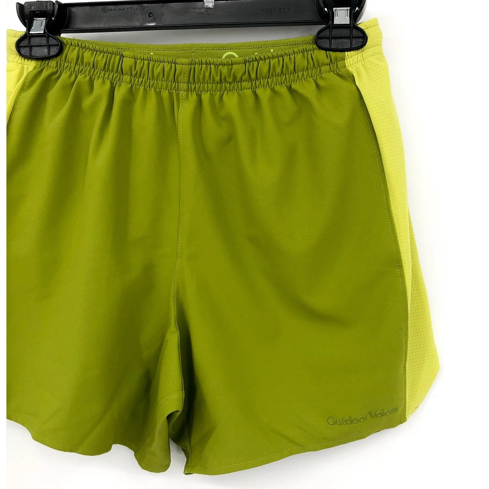 OUTDOOR VOICES Men's Linerless High Stride 7" Short XS Mossy Green Apple NWT