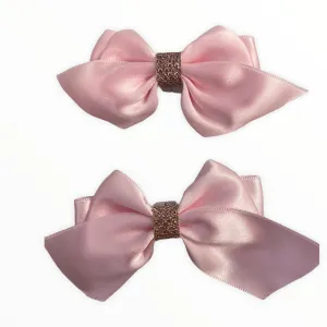 Pink Sparkle Satin Bow