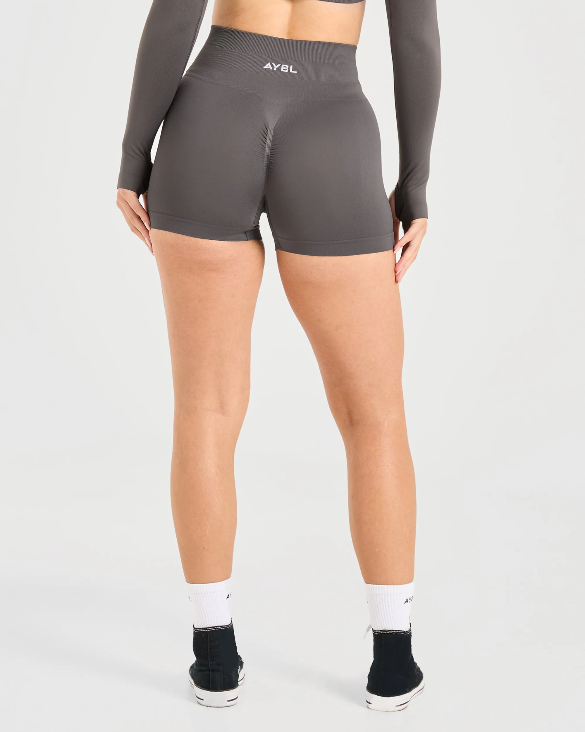 Power Seamless Shorts - Charcoal