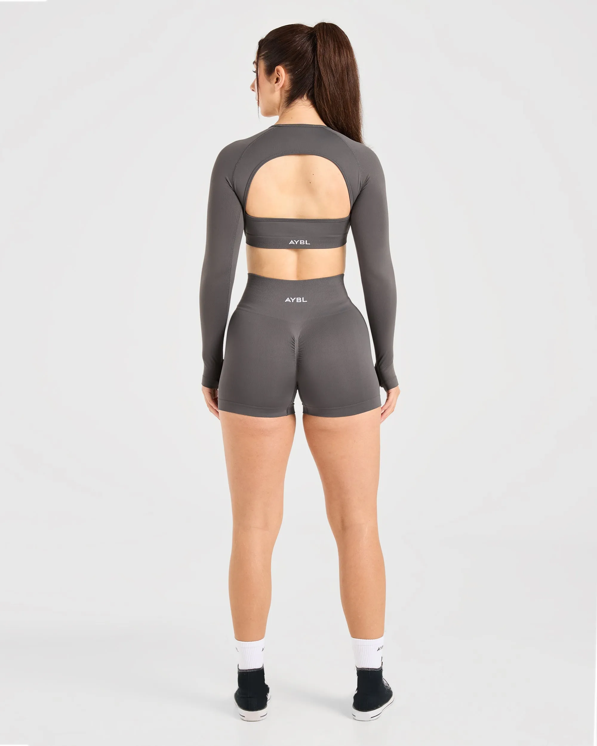 Power Seamless Shorts - Charcoal