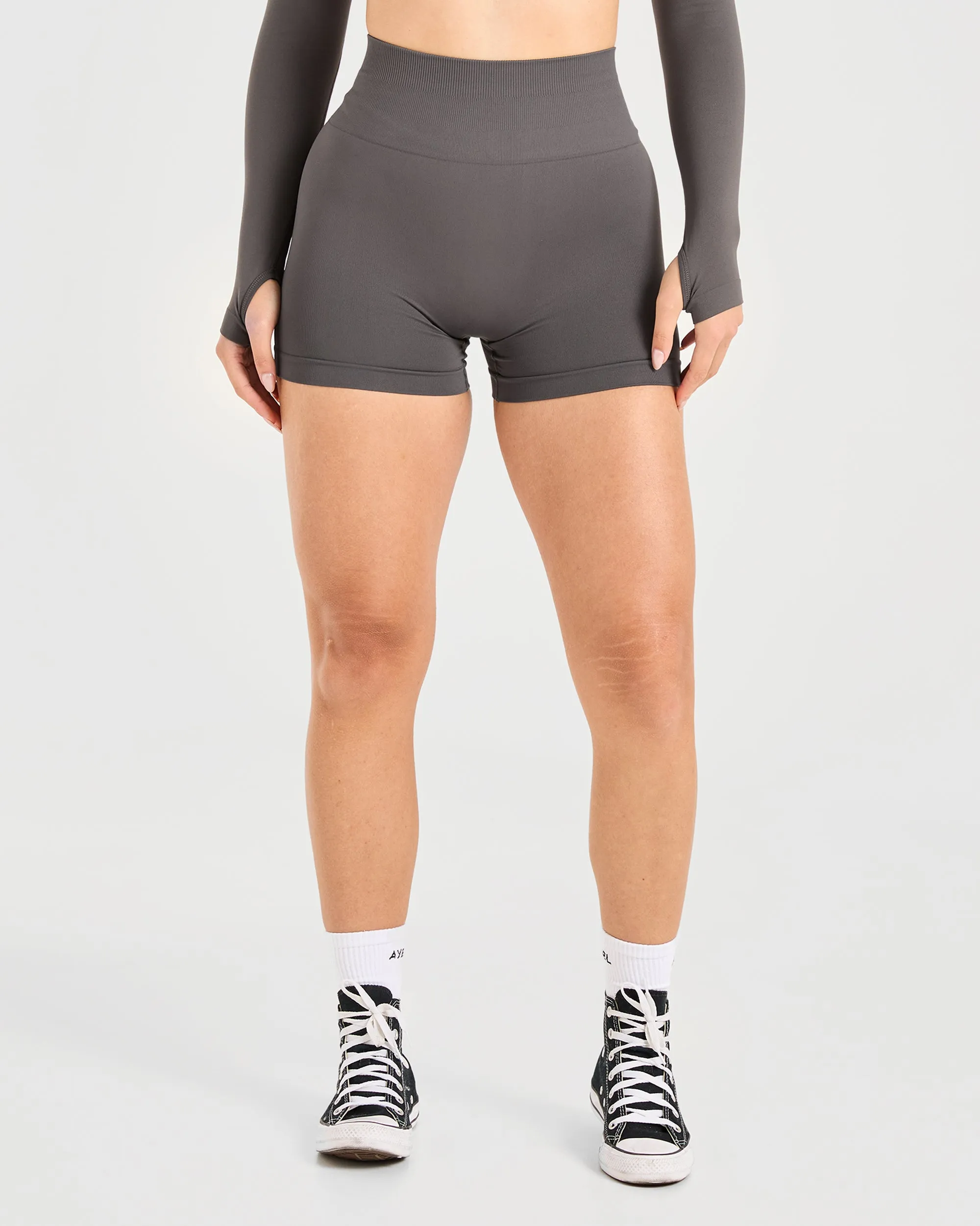 Power Seamless Shorts - Charcoal