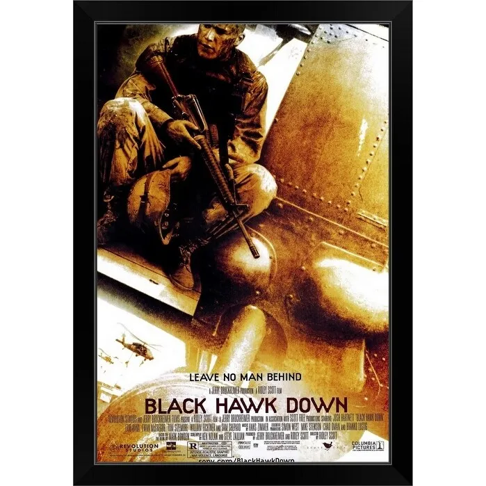 "Black Hawk Down (2001)" Black Framed Print