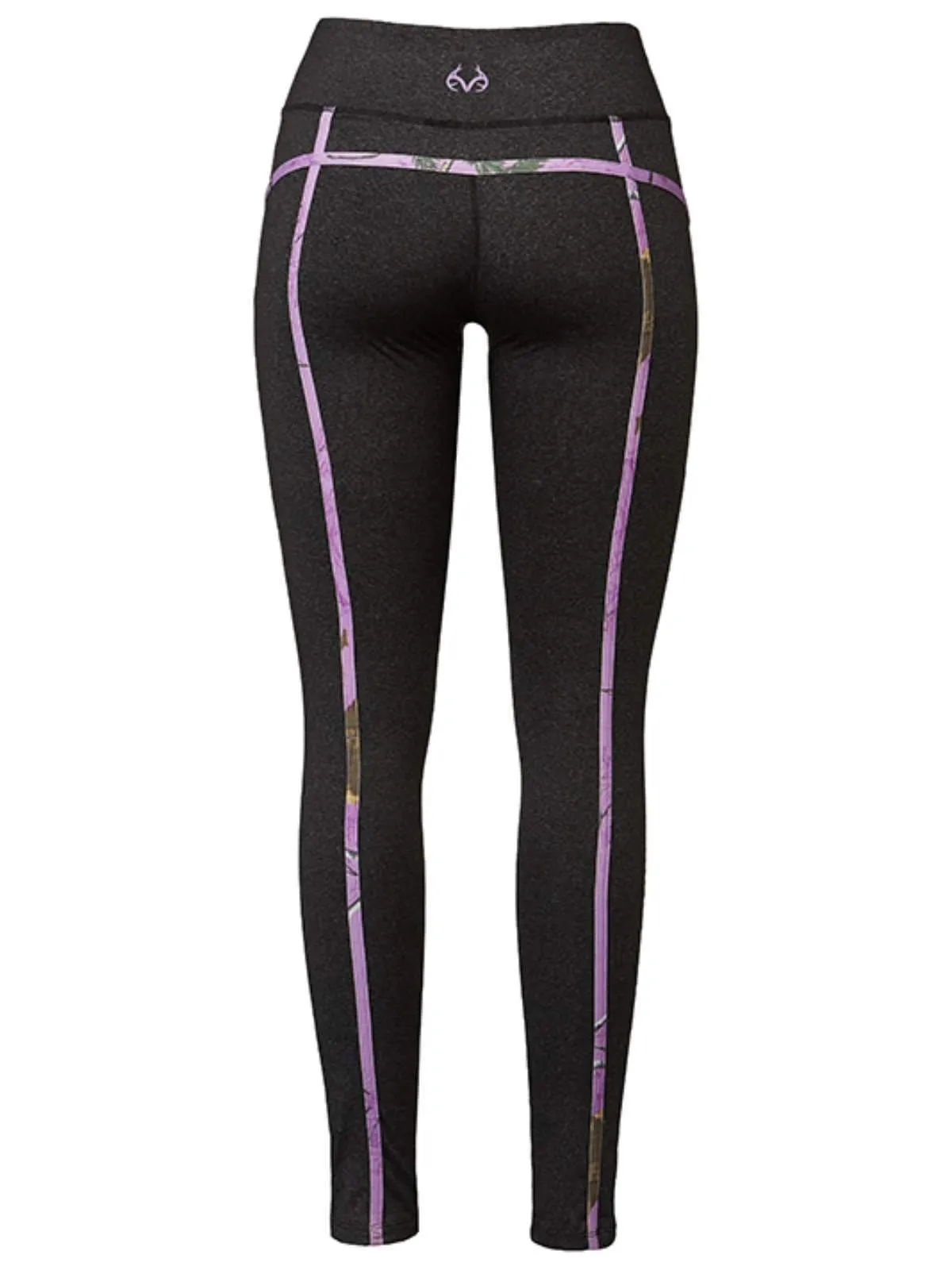 Realtree Camouflage Colosseum WOMEN Black Violet Athletic Ankle Length Leggings