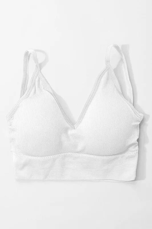 Rib Knit Basic Bra Top