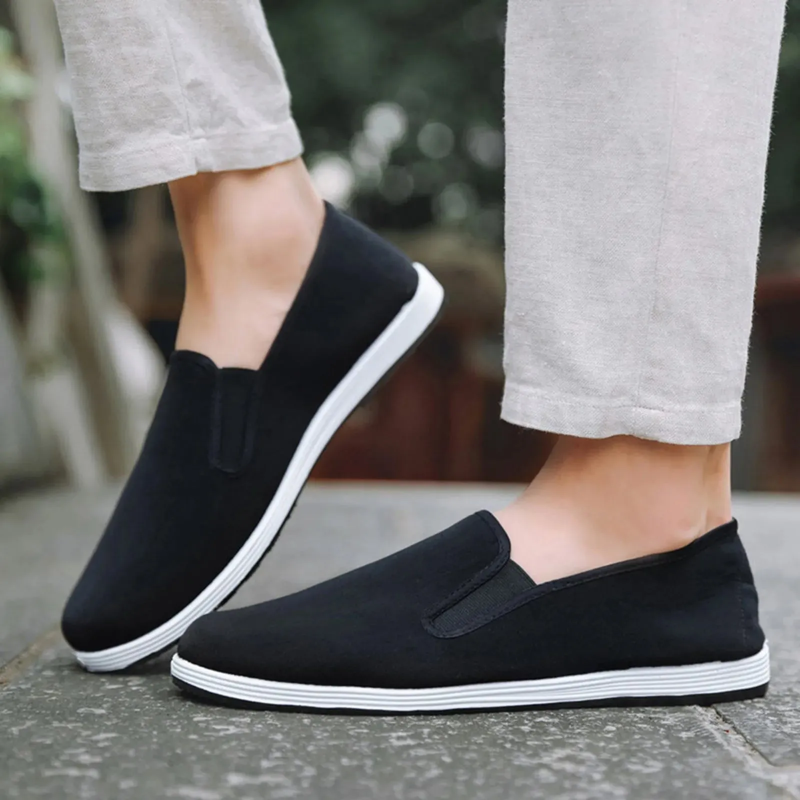 Solid Shoes Leisure Breathable Men Lazy Shoes Sports Color Outdoor Slip-On Men'S Mens Running Shoes Men'S Athletic Sneaker New