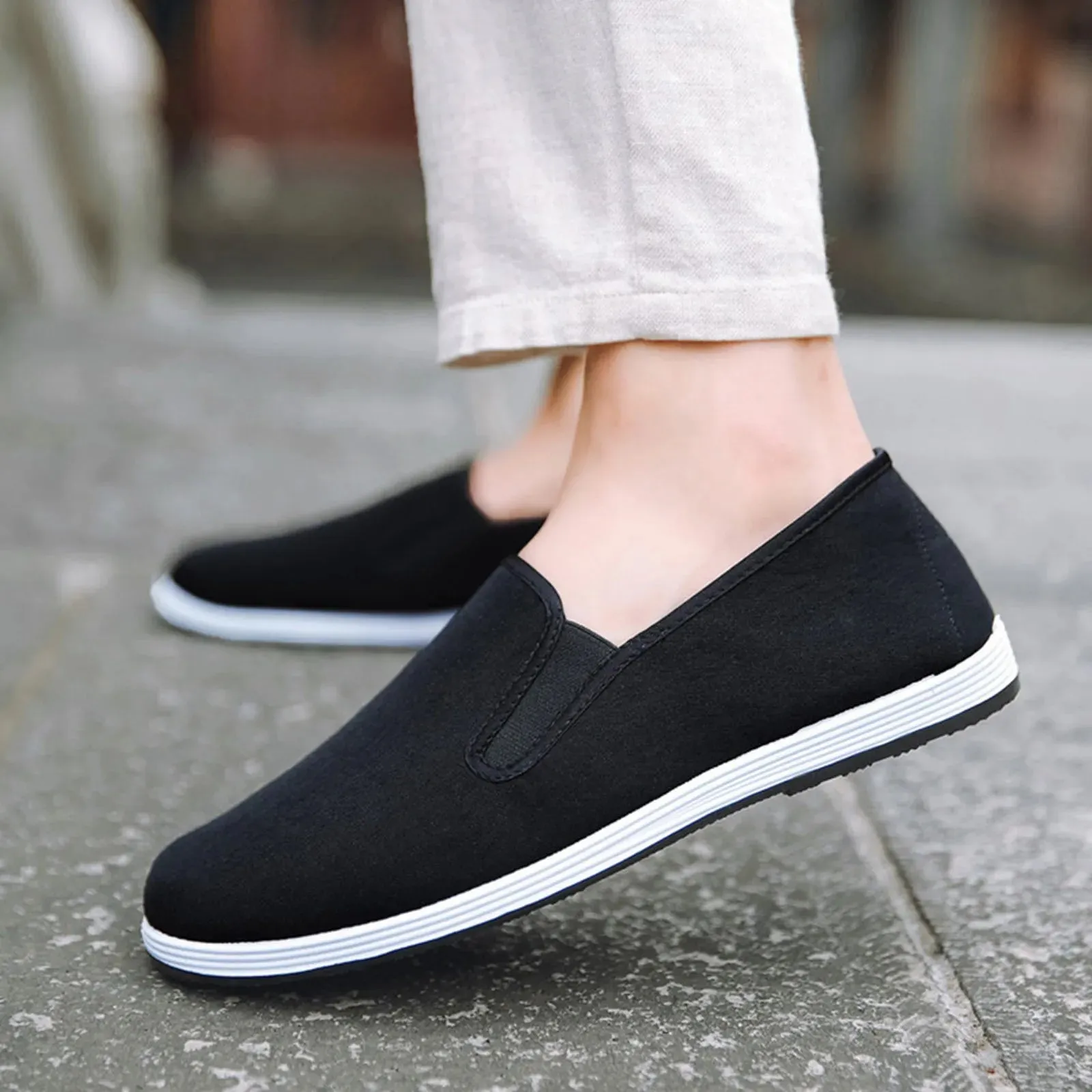 Solid Shoes Leisure Breathable Men Lazy Shoes Sports Color Outdoor Slip-On Men'S Mens Running Shoes Men'S Athletic Sneaker New