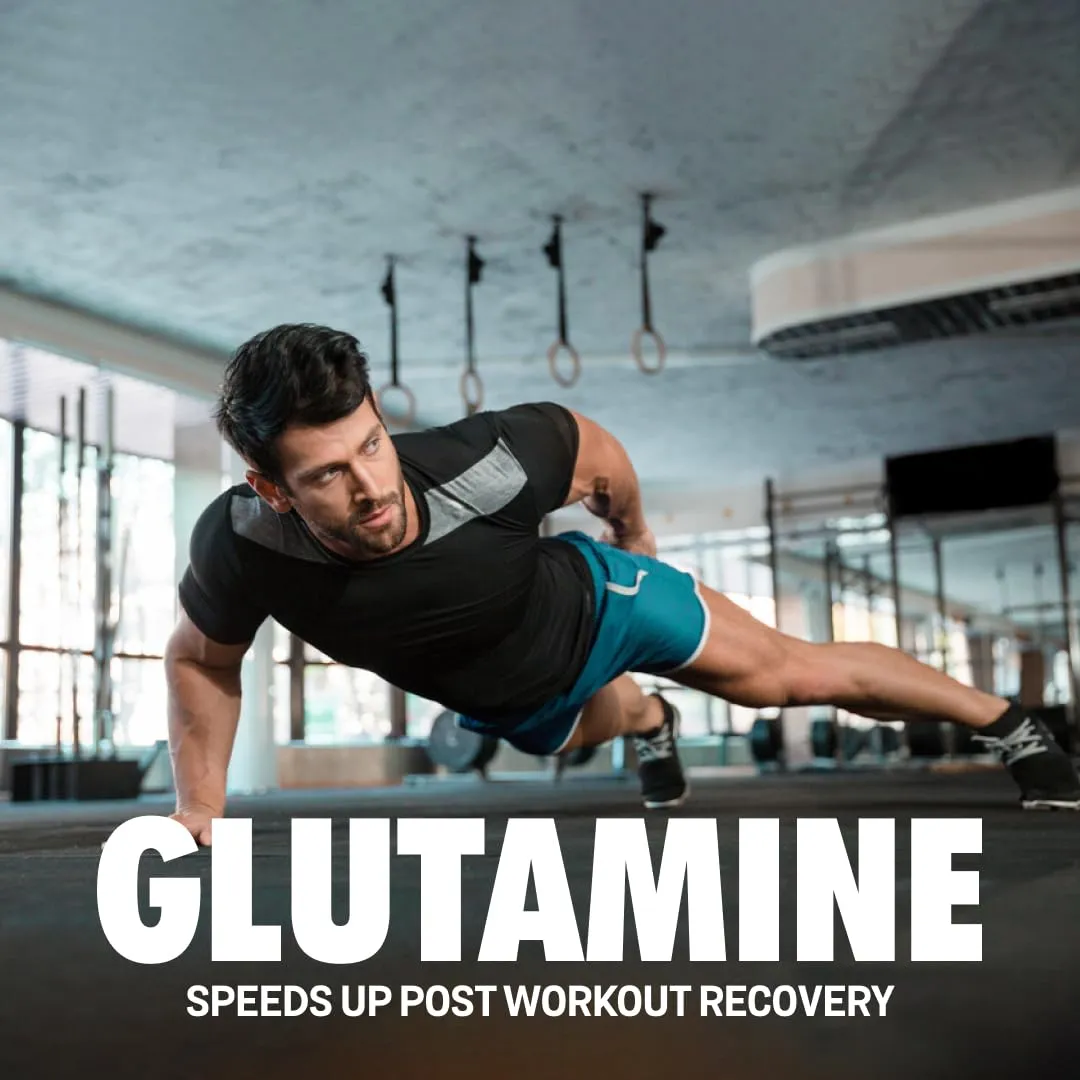 Sparkfusion L-Glutamine Powder 5000 mg (250 GM,50 Servings) For Speeds Up Post Workout Recovery Supplement | Enhanced Pumps,Digestive Health - Tested & Trusted, No Artificial Filler - Unflavored