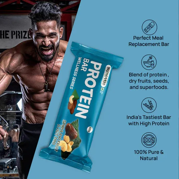 Spirulina Fruit n Nut Pro Protein Bar Pack of 6