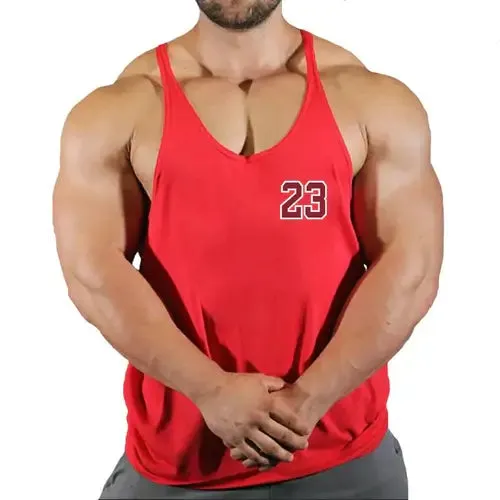 Sport Brand Vest Muscle Gym Mens Back Tank Top Sleeveless Stringer