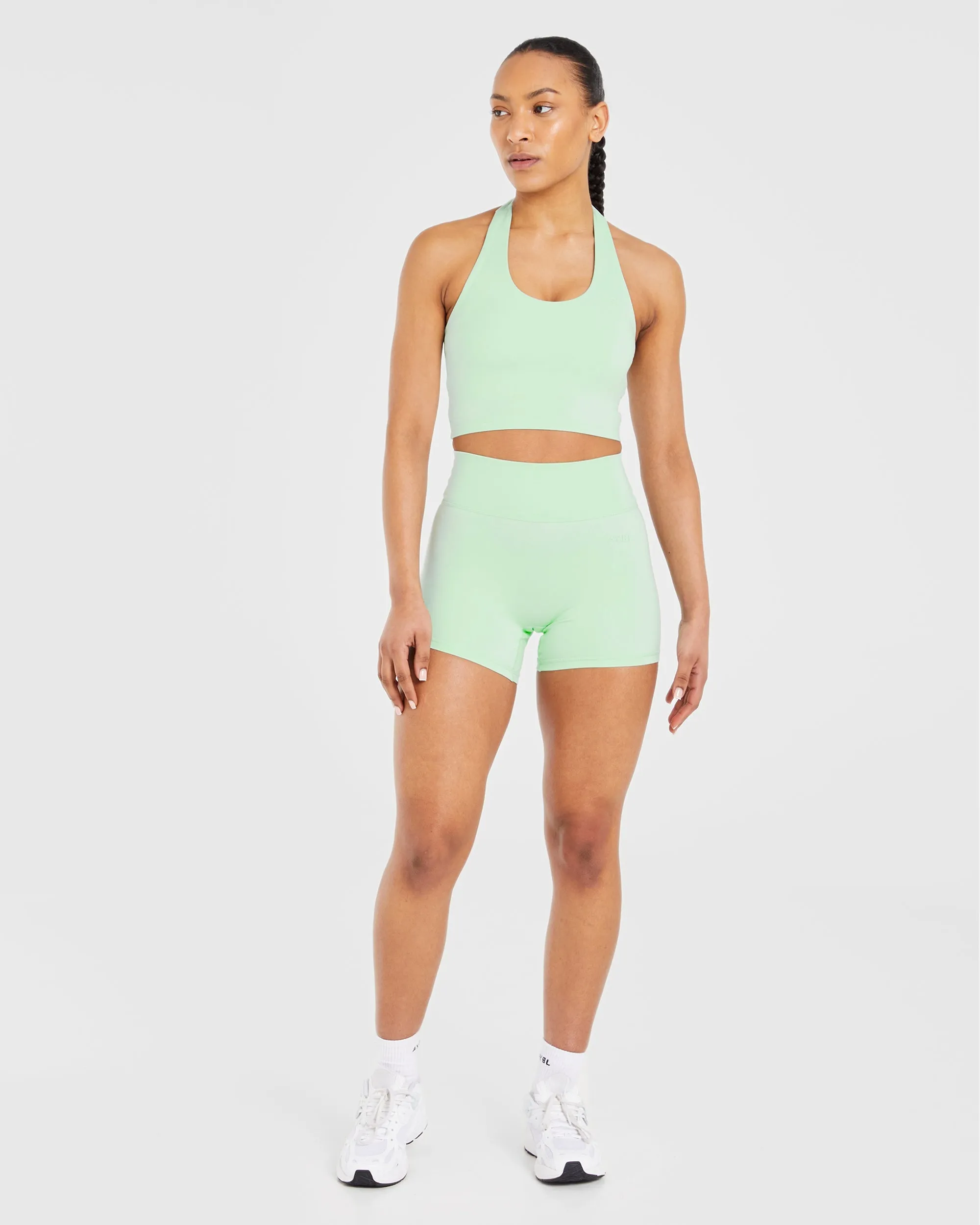 Staple Halterneck Crop Top - Mint Green