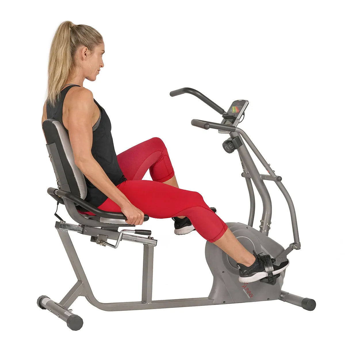 Stationary Cross Trainer Recumbent Bike with Arms Exerciser