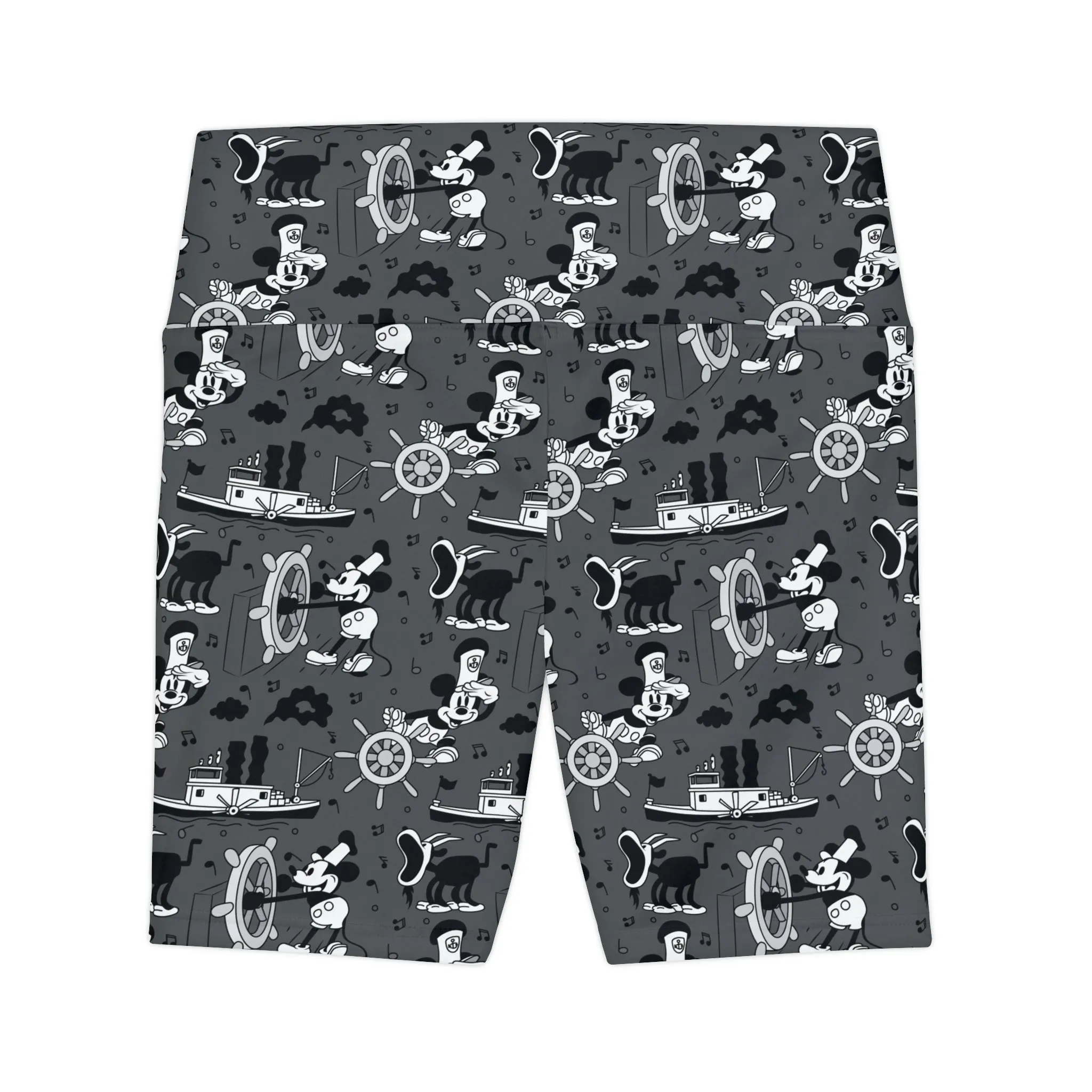 Steamboat Mickey Women's Athletic Workout Shorts