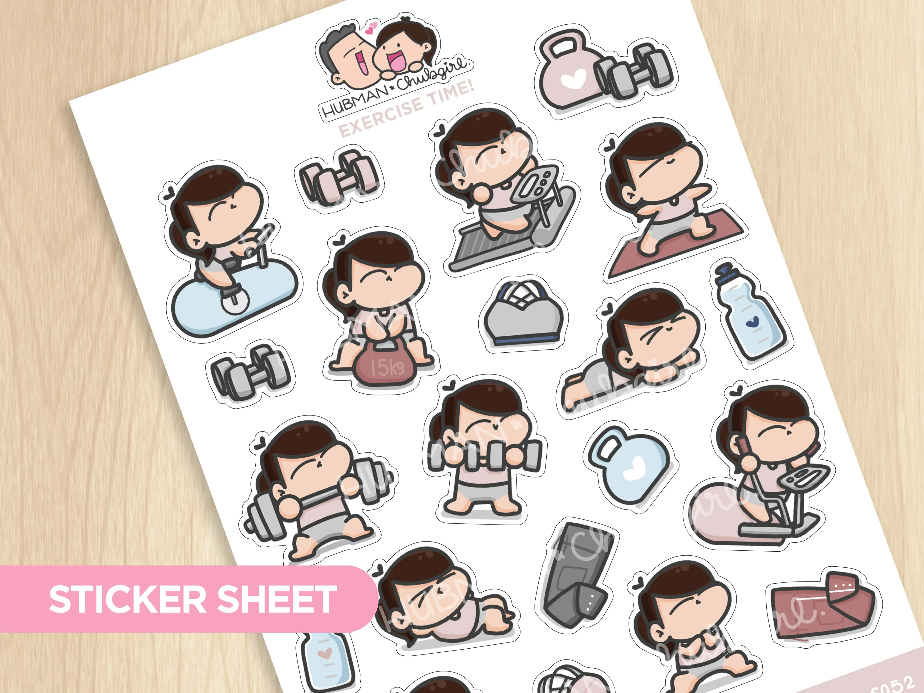 Sticker Sheet - Exercise Time!